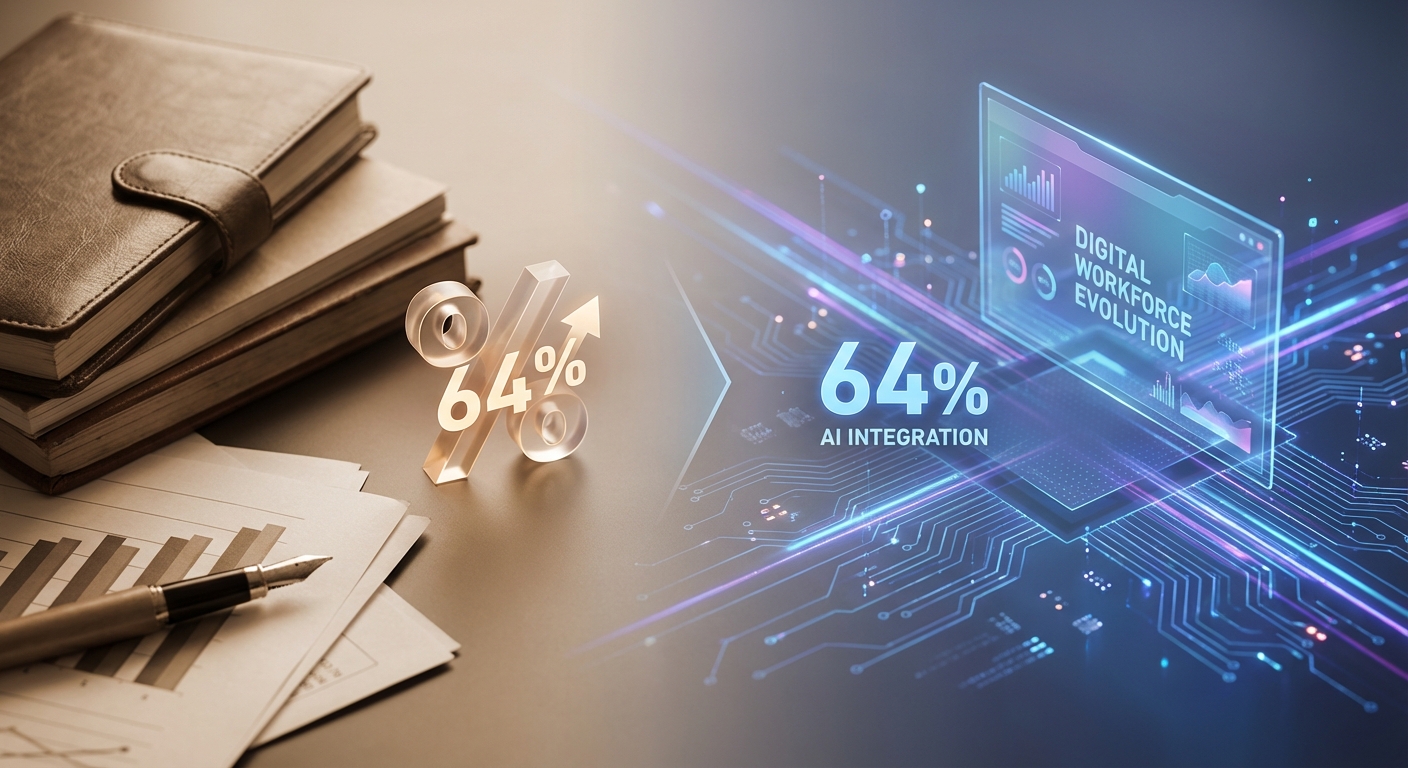 Visualisierung des Arbeitsmarktwandels mit Übergang von analog zu digital