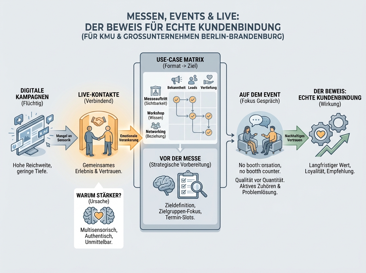 Schaubild: Messen, Events und Live-ein Wettbewerber: Der Beweis für echte Kundenbindung