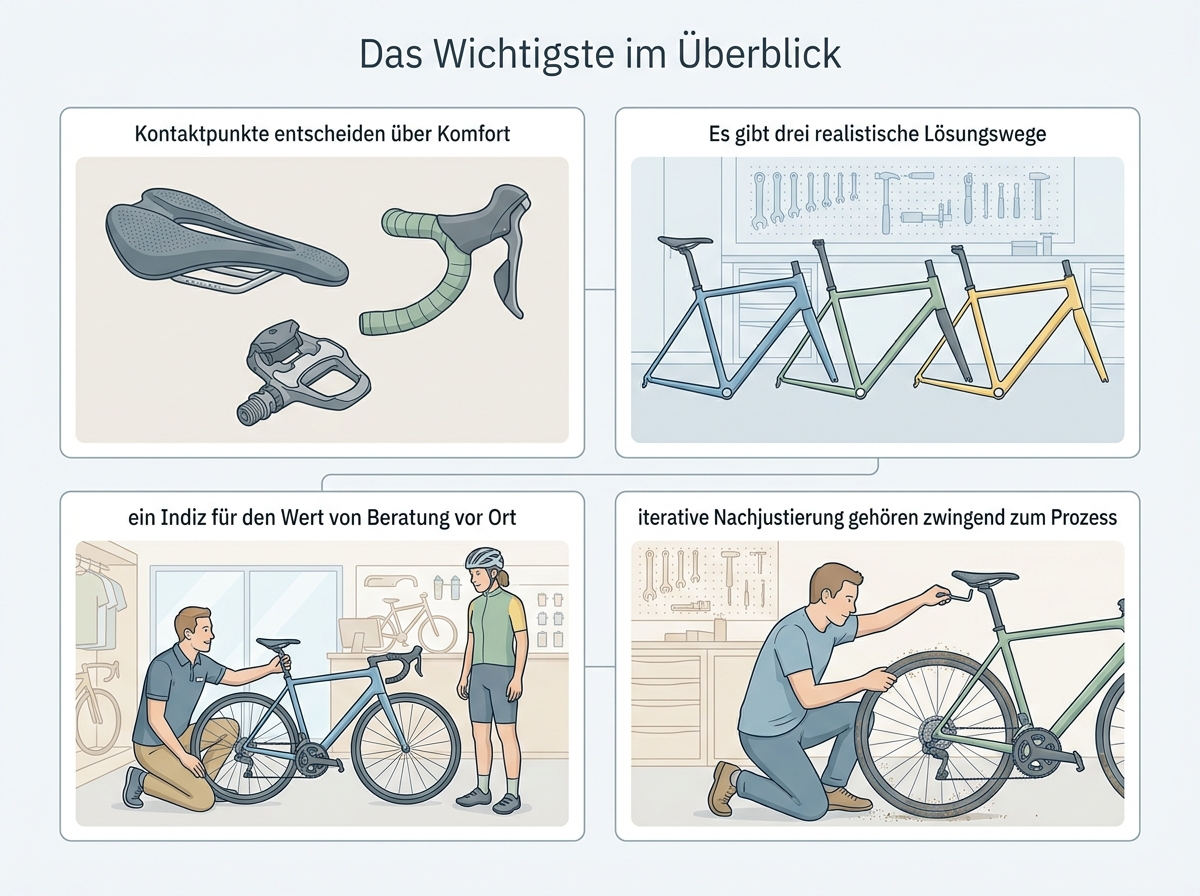 Schaubild: Fallstudie über die individuelle Beratung und Konfiguration eines Rennrads für einen ambitionierten Sportler