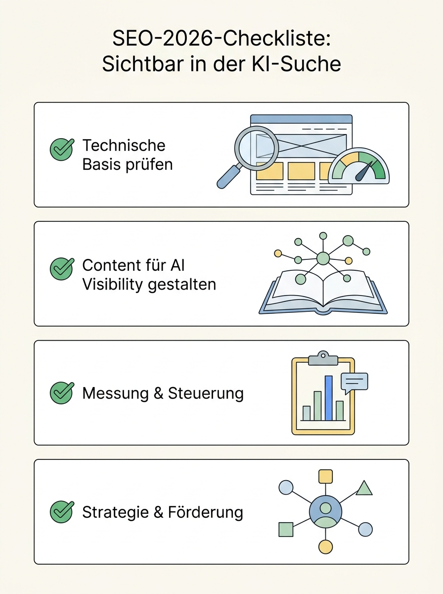 Checklisten-Visual: SEO Trends 2026