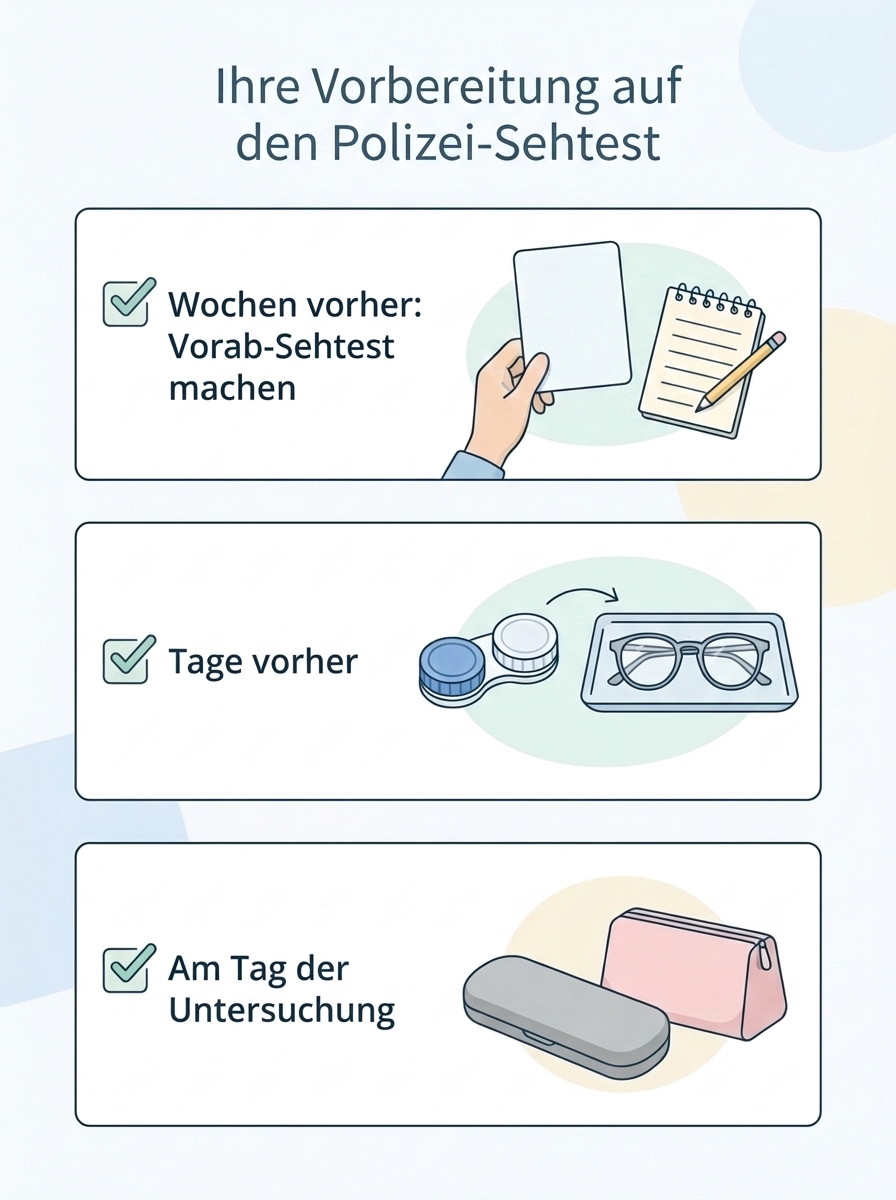 Checklisten-Visual: Sehtests für die Polizeiausbildung: Das müssen Sie wissen