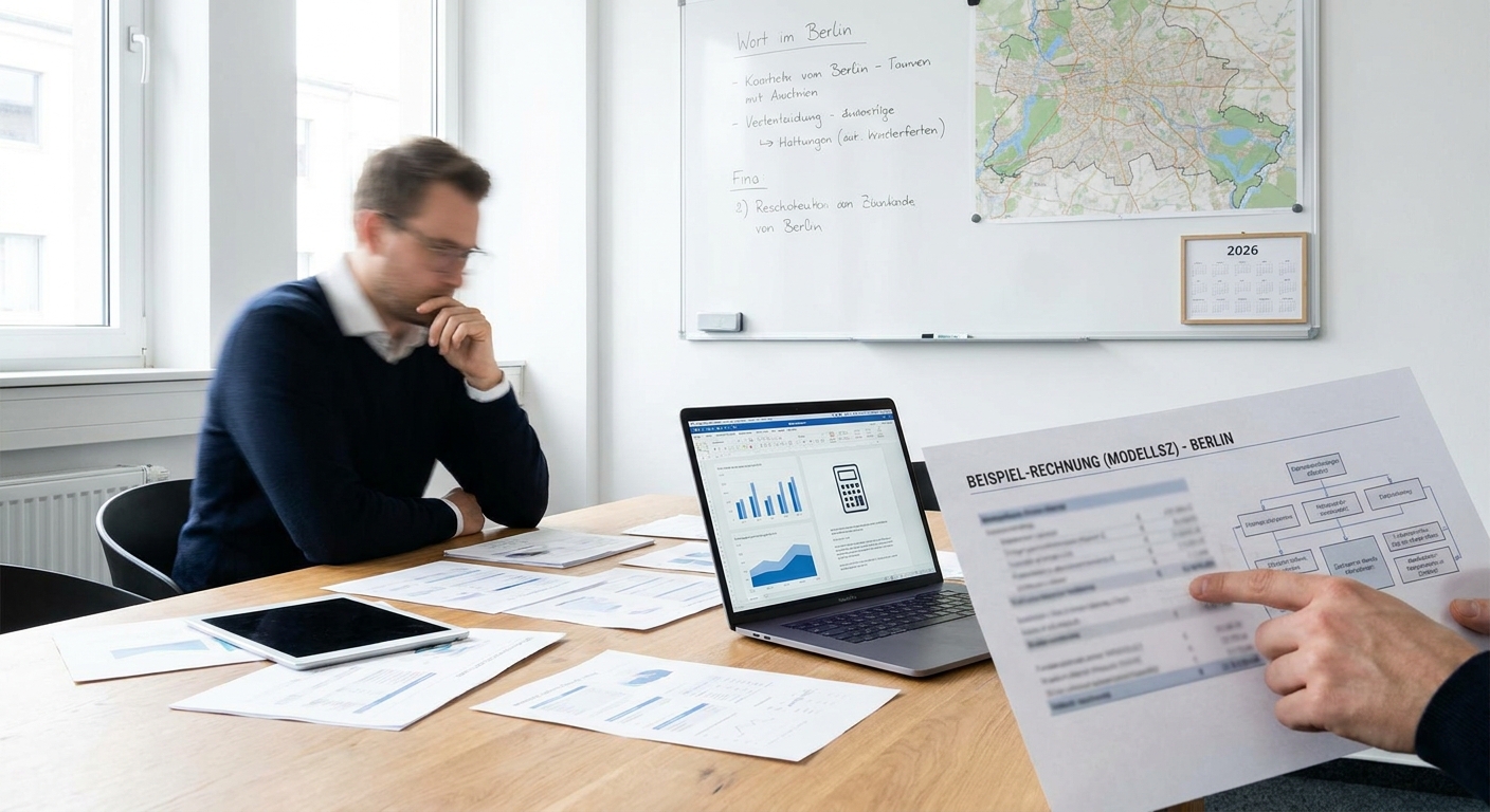Beispiel-Rechnung: So könnte die Förderung für ein Berliner Marketingprojekt aussehen visuell erklaert
